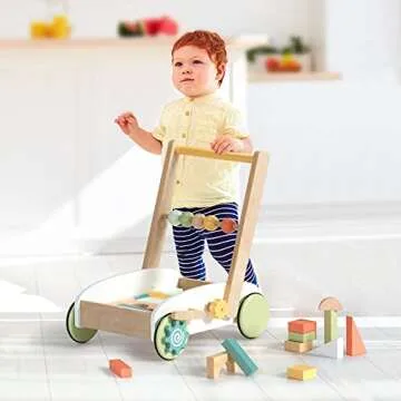 ROBUD Wooden Baby Push Walker for Safe Learning & Fun