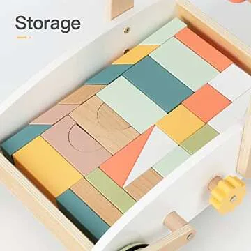 ROBUD Wooden Baby Push Walker for Safe Learning & Fun