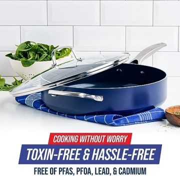 Blue Diamond 5QT Sauté Pan Non-Stick Jumbo Cooker