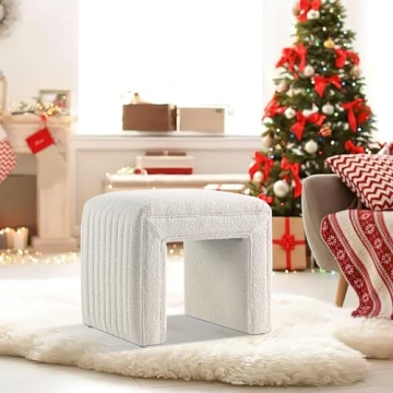 Stylish Modern Boucle Vanity Stool Chair for Any Room