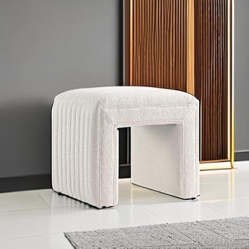 Stylish Modern Boucle Vanity Stool Chair for Any Room