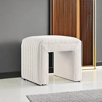 Stylish Modern Boucle Vanity Stool Chair for Any Room