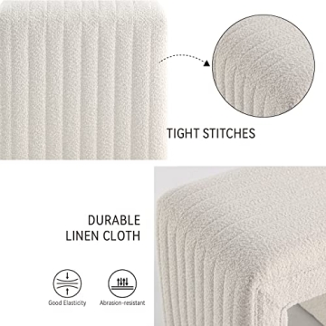 Stylish Modern Boucle Vanity Stool Chair for Any Room