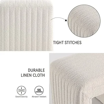 Stylish Modern Boucle Vanity Stool Chair for Any Room