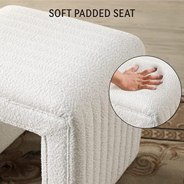 Stylish Modern Boucle Vanity Stool Chair for Any Room