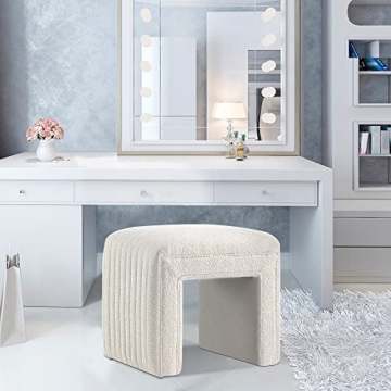 Stylish Modern Boucle Vanity Stool Chair for Any Room