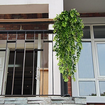 HUAESIN 2pcs Fake Hanging Plants 2.6ft Faux Ivy Vines