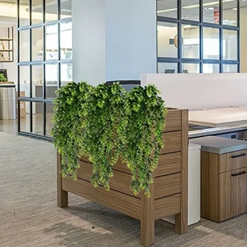 HUAESIN 2pcs Fake Hanging Plants 2.6ft Faux Ivy Vines