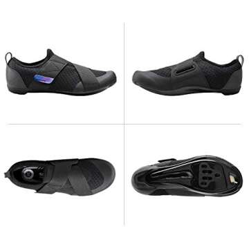 SHIMANO SH-IC100 High Performance Indoor Cycling Shoe, Black, 11-11.5 Women / 9.5-10 Men (EU 44)