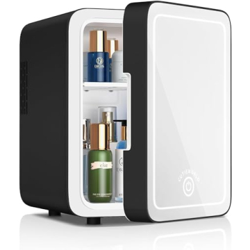 Cutieworld Mini Fridge LED Mirror Cooler Warmer for Skincare & Beauty