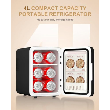 Cutieworld Mini Fridge LED Mirror for Skincare & Beauty