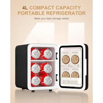 Cutieworld Mini Fridge LED Mirror for Skincare & Beauty