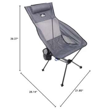 Cascade Ultralight Camp Chair for Beach Trips and Sports Events