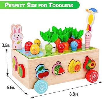 Toddlers Montessori Toys for 1 2 3 Year Old, Wooden Educational Shape Sorting Toys Gifts for Kids 2-...