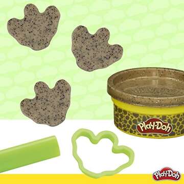 Play-Doh Dinosaur Theme 13-Pack of Non-Toxic Modeling Compound with 2 Cutter Shapes, 2 Roller Tools, and Scissors (Amazon Exclusive)