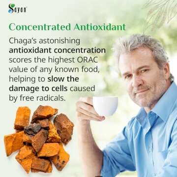 Sayan Siberian Chaga Mushroom Tea 1.05 Oz / 30g – 20 Unbleached Bags, Wild Harvested Organic Antioxidant No Caffeine. Raw and Extract Blend. Immune, Digestion Support. Detox, Focus Energy Boost