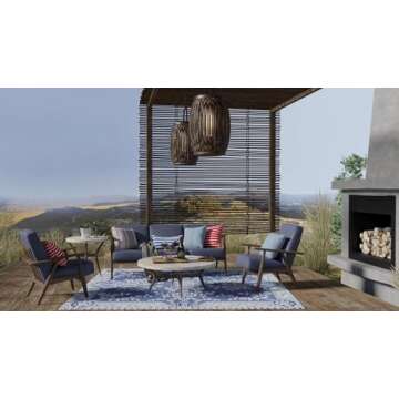 Mad Mats Outdoor Rug - Eco-Friendly Plastic Mat for Patio & Beach, 4' x 6'