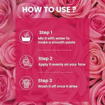 H&C 100% Pure Rose Petals Powder for Natural Beauty