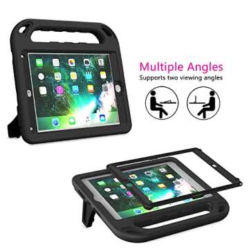 TIRIN 9.7-Inch Case, Kids Case for iPad 6th/5th Generation 2018/2017, iPad Air 1/2 & iPad Pro 9.7 Case with Built-in Screen Protector, Durable Shockproof Protective Cover with Handle Stand