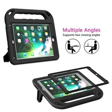 TIRIN 9.7-Inch Case, Kids Case for iPad 6th/5th Generation 2018/2017, iPad Air 1/2 & iPad Pro 9.7 Case with Built-in Screen Protector, Durable Shockproof Protective Cover with Handle Stand