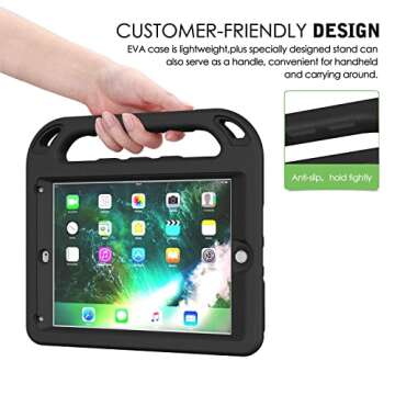 TIRIN 9.7-Inch Case, Kids Case for iPad 6th/5th Generation 2018/2017, iPad Air 1/2 & iPad Pro 9.7 Case with Built-in Screen Protector, Durable Shockproof Protective Cover with Handle Stand