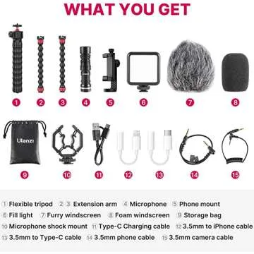 ULANZI Smartphone Extension Microphone Mount Portable