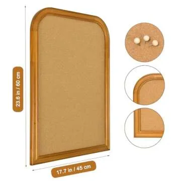 Aitakatta Cork Board for Walls, 23.6x17.7 inches Bulletin Board with Frame, Decorative Hanging Pin Board Vision Board Message Board for Office School Home Decor(2R&2S,4560,1p)