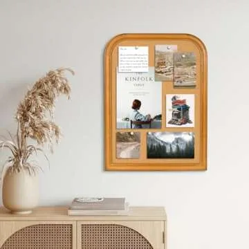 Aitakatta Cork Board for Walls, 23.6x17.7 inches Bulletin Board with Frame, Decorative Hanging Pin Board Vision Board Message Board for Office School Home Decor(2R&2S,4560,1p)