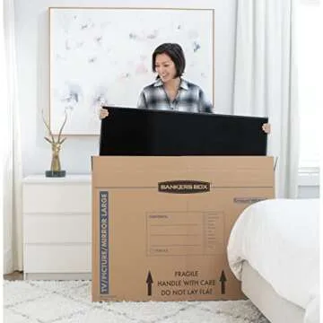 Durable Moving Box for TVs and Pictures - 4 Pack