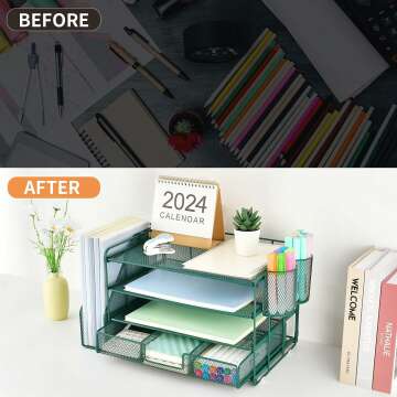 Gianotter 4-Tier Desk Organizer for Efficient Workspace