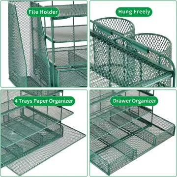 Gianotter 4-Tier Desk Organizer for Efficient Workspace