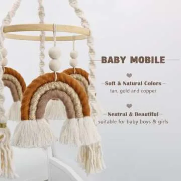 Rainbow Baby Mobile - Beautiful Macrame Nursery Decor