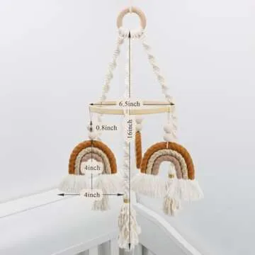 Rainbow Baby Mobile - Beautiful Macrame Nursery Decor