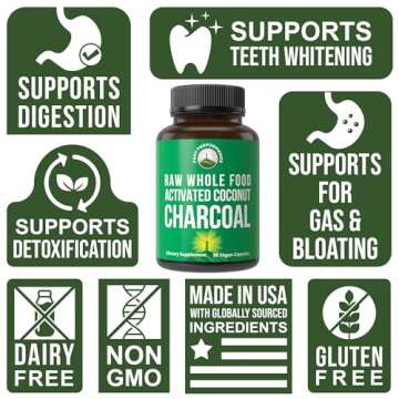 Peak Performance Activated Charcoal Vegan Capsules for Detox