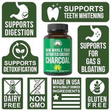 Peak Performance Activated Charcoal Vegan Capsules for Detox