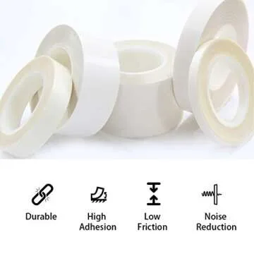 APT, UHMW (Ultra-high Molecular Weight) Polyethylene Tape, Resists Abrasion, Impact, for Surface Protection and Friction and Noise Reduction for Lining Sliding Surfaces. (0.75" x 5Yds, 5 Mil UHMW)