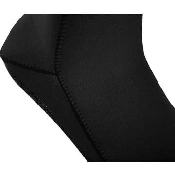 Cressi unisex adult Black Antislip Neoprene Socks, Black, Medium