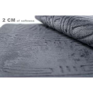 Muslim Prayer Rug - Islamic Prayer Mat Back Support - Thick Padded Islam Janamaz for Women and Men - Soft Foldable Travel Sajadah Carpet (Gray)