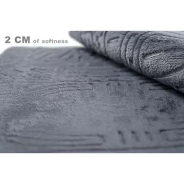 Muslim Prayer Rug - Islamic Prayer Mat Back Support - Thick Padded Islam Janamaz for Women and Men - Soft Foldable Travel Sajadah Carpet (Gray)