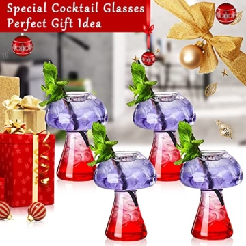 SuproBarware Mushroom Glasses Set - Unique Cocktail Cups