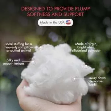 Fairfield Silky Poly-Fil, Premium Polyester Fiber, Soft Pillow Stuffing for Peaceful Sleep, Stuffed Animals and Toys, 12-ounce Bag