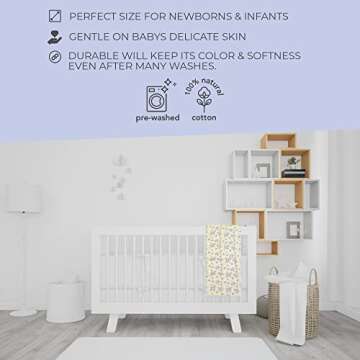 MODERN BABY Muslin Swaddle Blankets Newborn 2 Pack Soft Baby Wraps for Baby Girl 100% Cotton, Koala