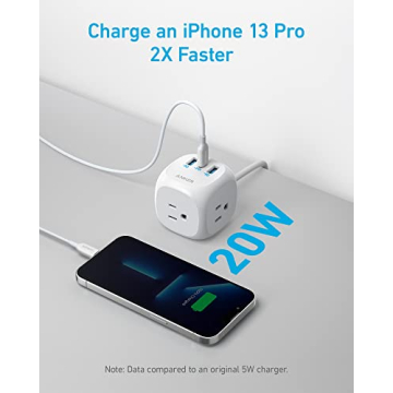 Anker 20W USB C Power Strip with 3 Outlets