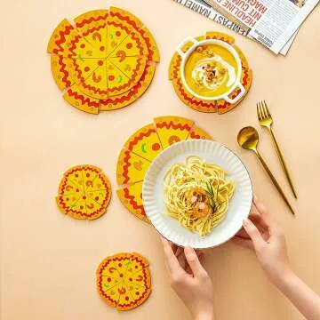 Creative PVC Pizza Coasters - Non-Slip Kitchen Mat