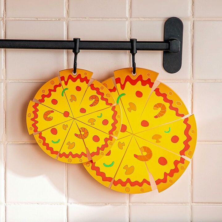 Creative PVC Pizza Coasters - Non-Slip Kitchen Mat