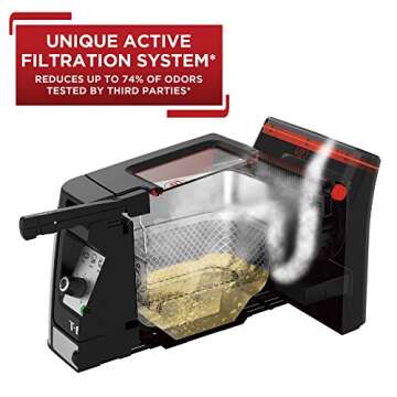 T-Fal Deep Fryer with 3.5L Oil Capacity: Electric Stainless Steel Fryer, 2.6 lb Food Capacity, 1800W...