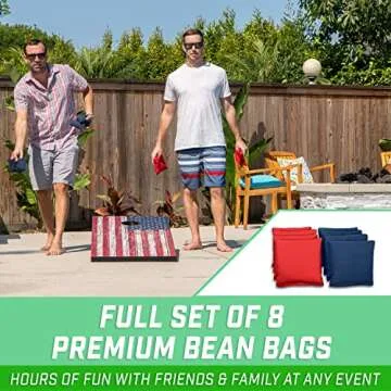 GoSports American Flag Cornhole Set with Bean Bags and Case