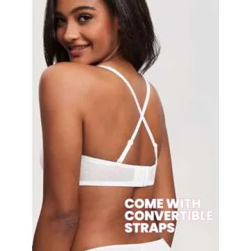 DOBREVA Women's Sheer Mesh Strapless Bra 34D Plus Size