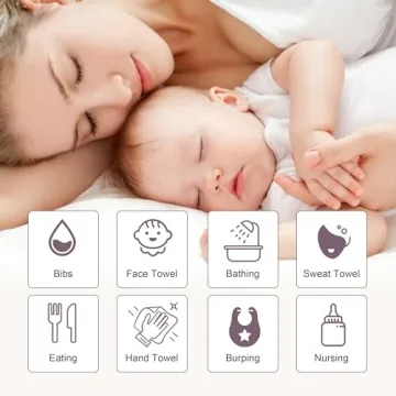 Ease Cubs Muslin Burp Cloths for Baby Care Essentials