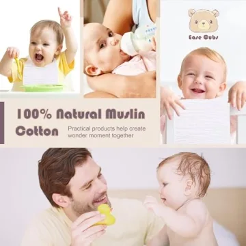 Ease Cubs Muslin Burp Cloths for Baby Care Essentials